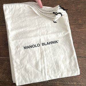 AUTH MANOLO BLAHNIK SHOE DUST COVERS! For travel & beyond! Do it IN STYLE!!! 🖤